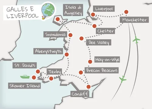 Mappa Itinerario Galles